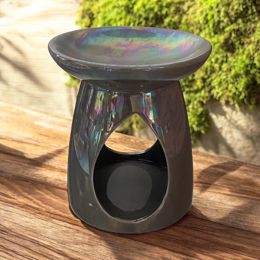 bruleur avec goutte d'eau gris avec reflet arc en ciel